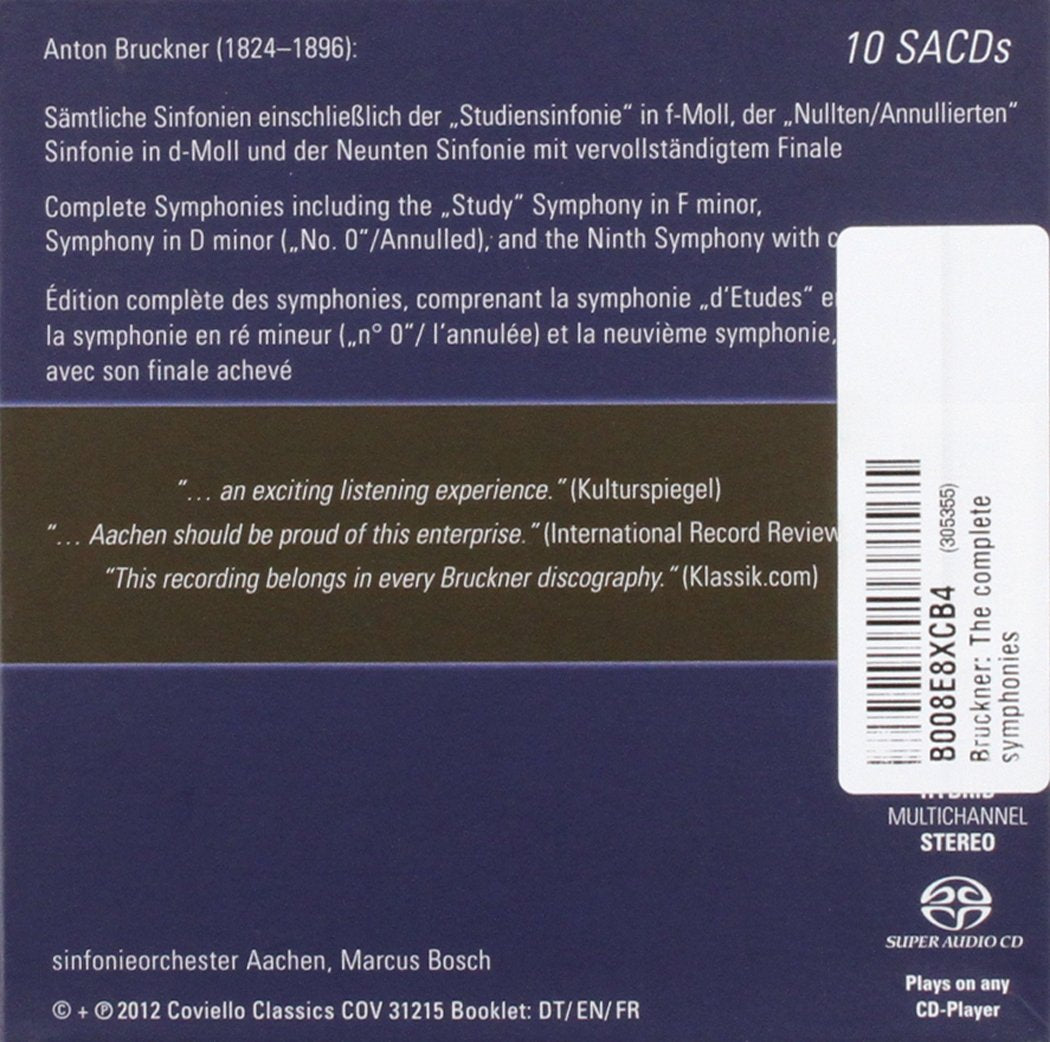 Bruckner: Die Sinfonien (Nr.9 komplettiert + Sinfonien 0 & 00), Audio-CD