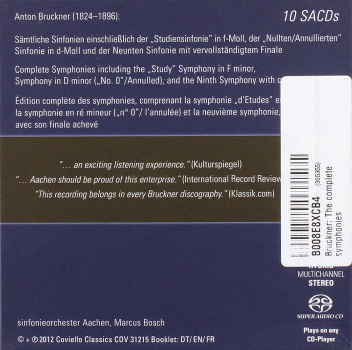 Bruckner: Die Sinfonien (Nr.9 komplettiert + Sinfonien 0 & 00), Audio-CD