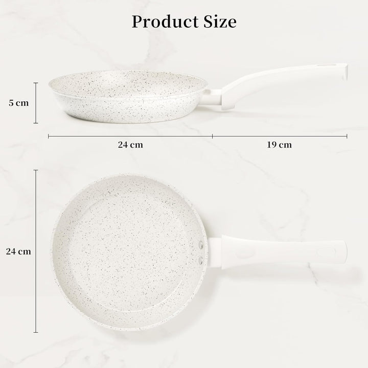 Innerwell Antihaft Bratpfanne 24 cm, Pfanne Induktion mit Keramik Antihaftbeschichtung in Profiquali