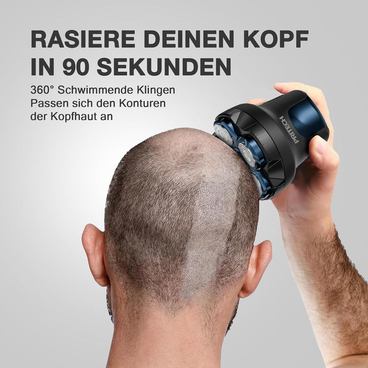Glatzen Rasierer Herren Kopfrasierer Glatze Glatzenrasierer Elektrisch Wiederaufladbar Magnetische H