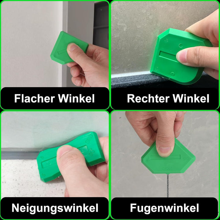 Silikonentferner Werkzeug Set aus Edelstahl, Fugenwerkzeug und Dichtmittel Glättset mit 3 Silikon Sc