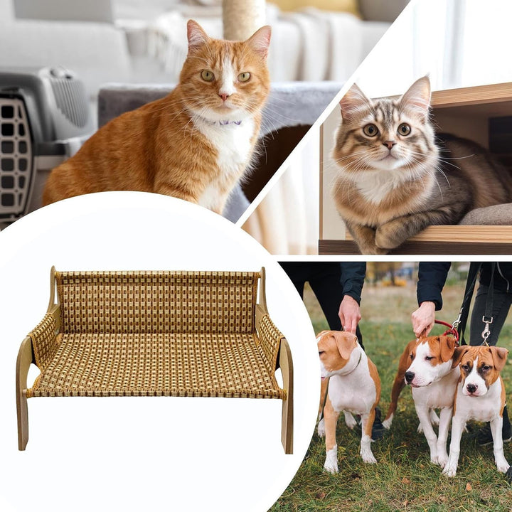 Generisch Katzen Couch,Hundebett Katzen Hängematte Couch - Atmungsaktiver Erhöhter Hundesofa Lounges