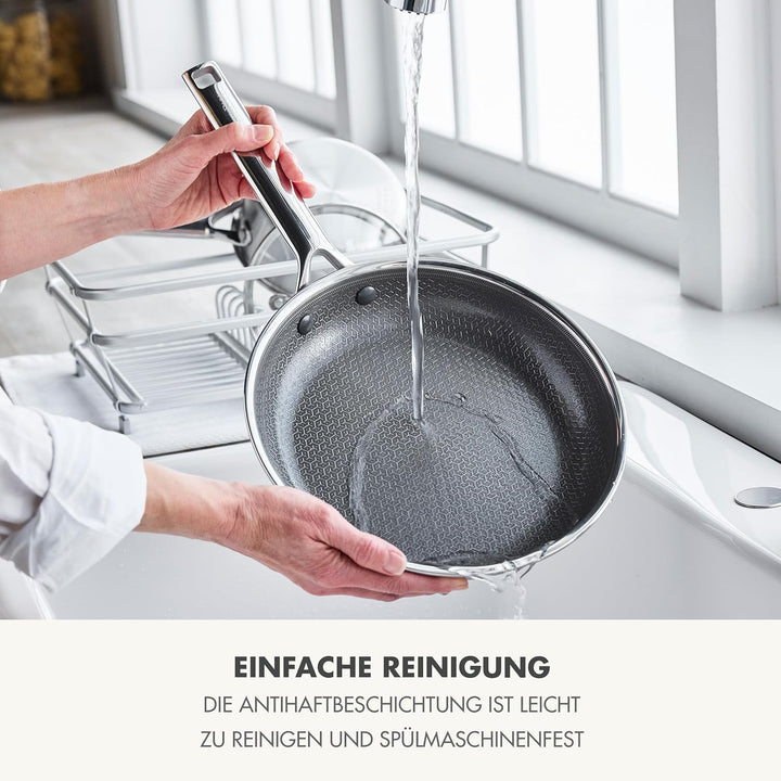 GreenPan Hybrid-Wok aus Edelstahl mit Antihaftbeschichtung, 28 cm, APEX Tri-Ply Thermobond PFAS-frei
