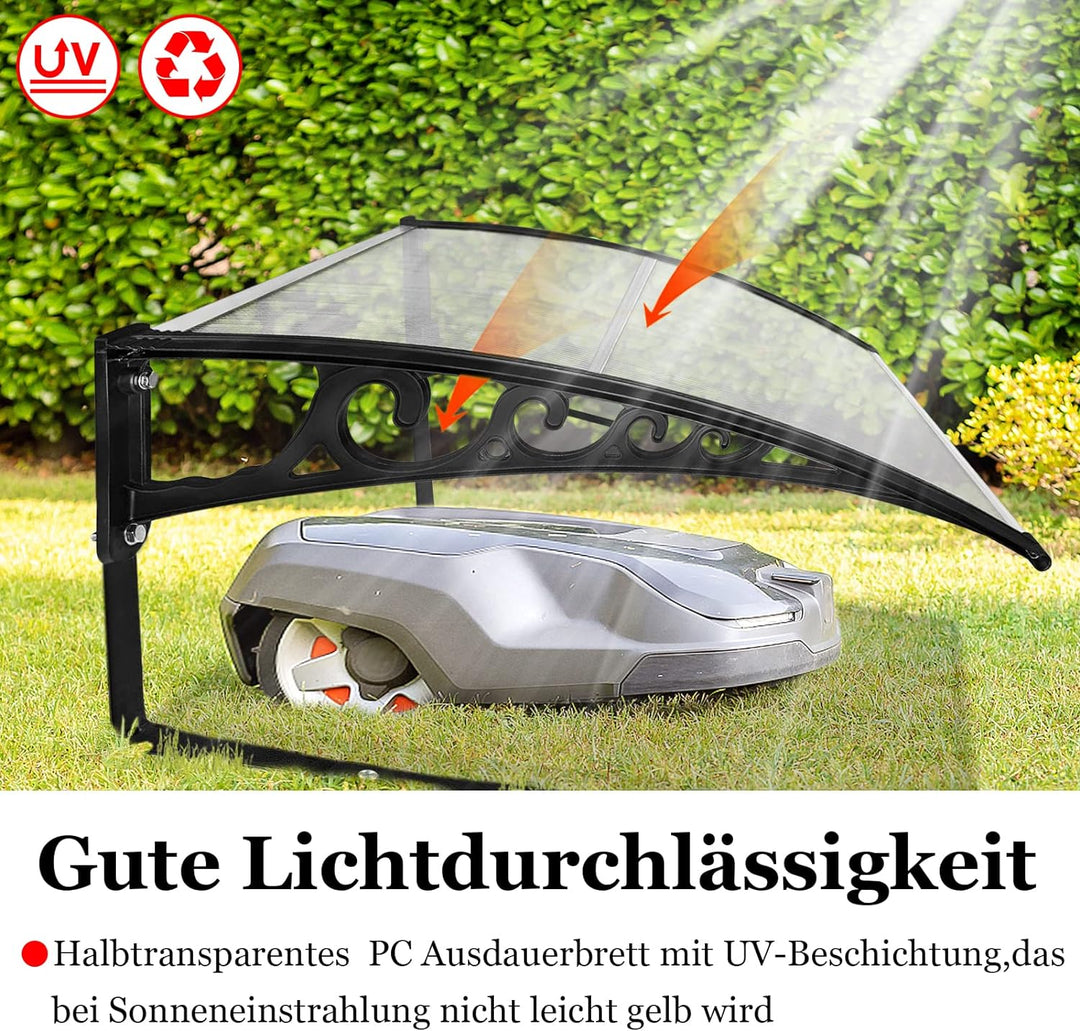 AUFUN Mähroboter Garage Dach Carport für Rasenmäher Automower 103 x 77 x 45,5 cm Mähroboter Carport