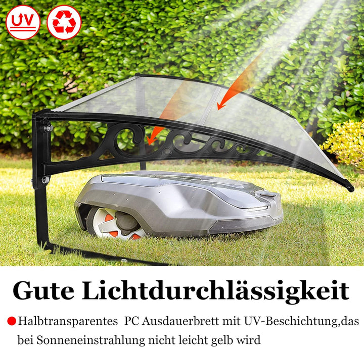 AUFUN Mähroboter Garage Dach Carport für Rasenmäher Automower 103 x 77 x 45,5 cm Mähroboter Carport