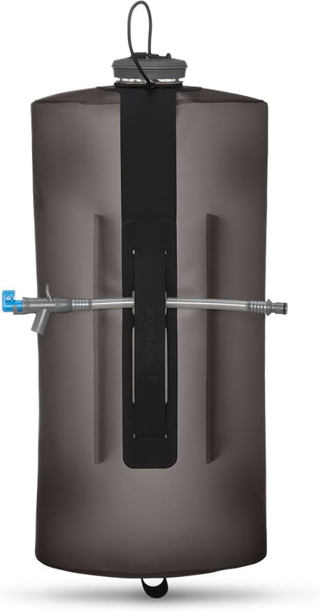 HydraPak Seeker - Faltbarer Wasserspeicher (10L) - BPA- und PVC-freier Camping Trinkrucksack - Grau