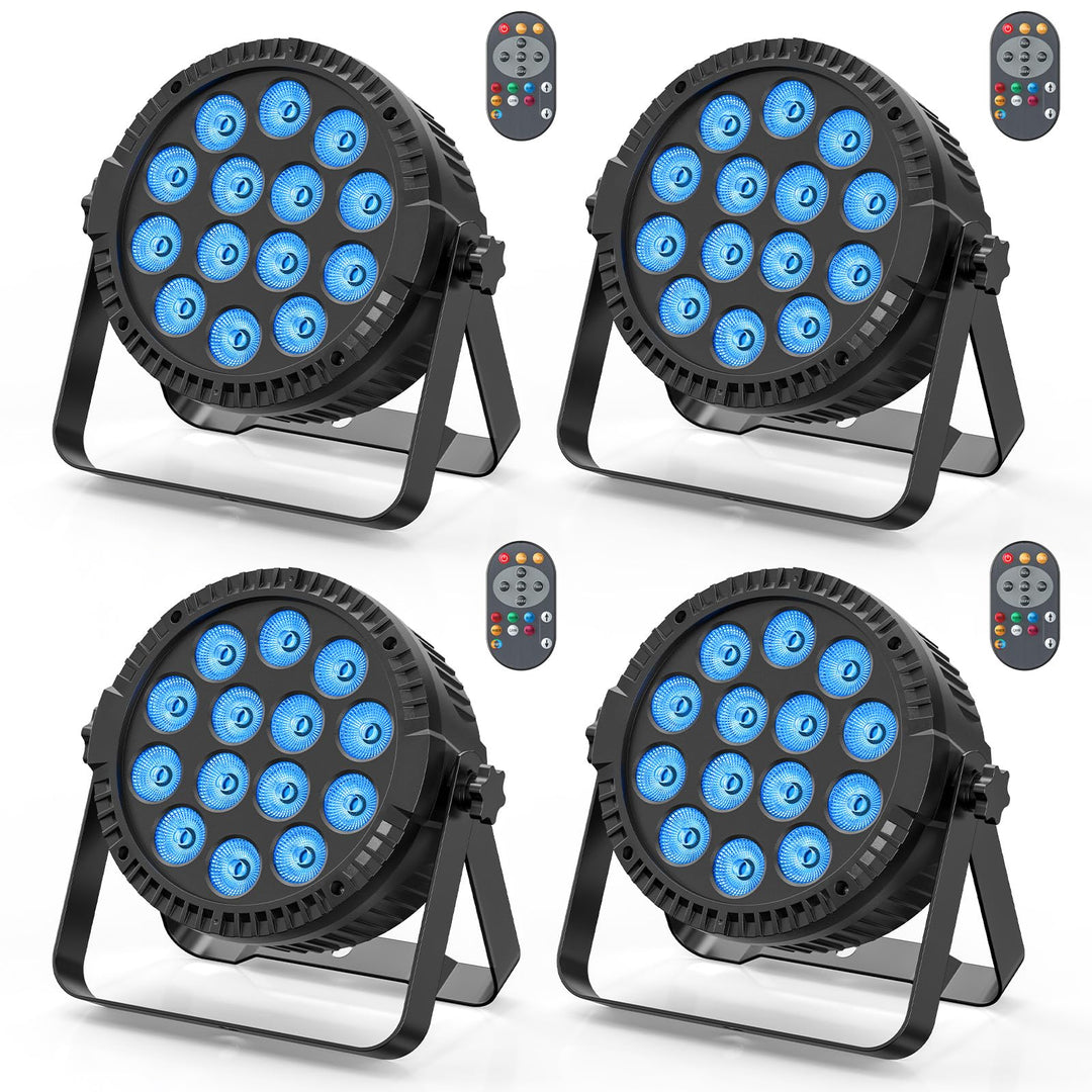 4PCS RGBW LED Par Licht, HOLDLAMP 84W Par Scheinwerfer mit Sound Aktivierung, DMX 4/8CH Bühnenlicht