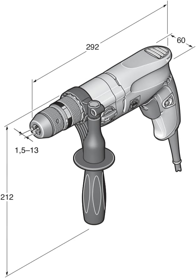FEIN Zweigang-Bohrmaschine bis 13 mm, BOP 13-2, 550 W, Universelle Zweigang-Bohrmaschine bis 13 mm m