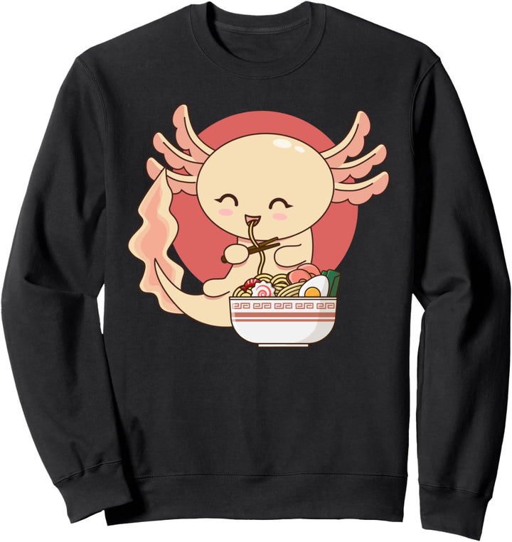 Axolotl Shirt Japanische Nudeln Anime Ramen Bowl Axolotl Sweatshirt
