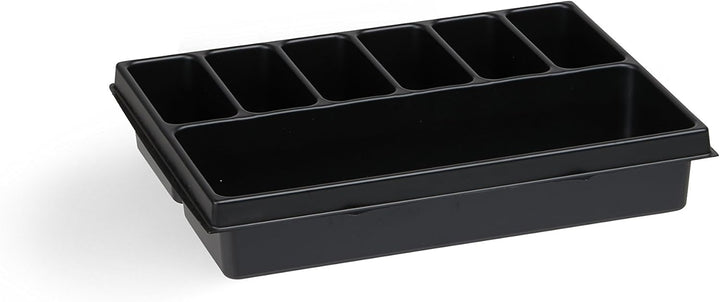 Sortimentsbox klein leer | i-BOXX (schwarz) mit 7-fach Einlage | Ideal für i-BOXX RACK & LS-BOXX | S
