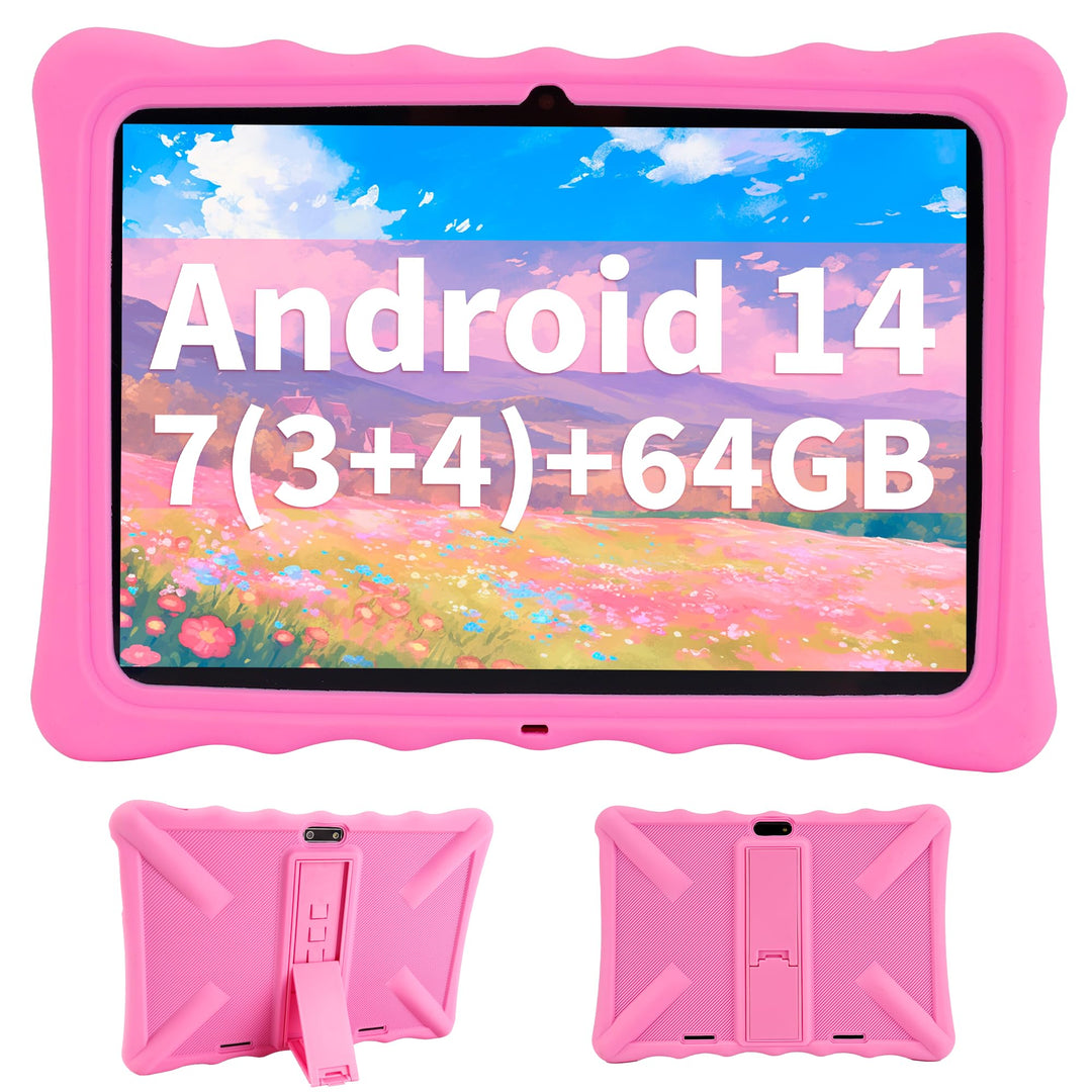 Veidoo Kinder-Tablet – 25,7 cm (10,1 Zoll) IPS-Augenpflege-Bildschirm, 7 GB (3 + 4) RAM, 64 GB ROM 5