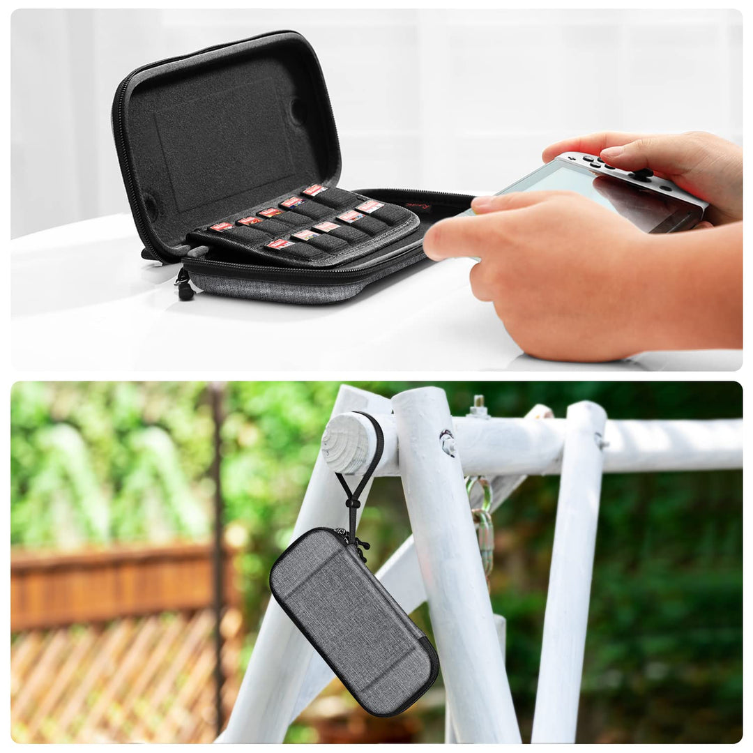 Fintie Slim Tasche Kompatibel mit Nintendo Switch/Switch OLED Modell - [Ultradünn] Stossfeste Hartsc