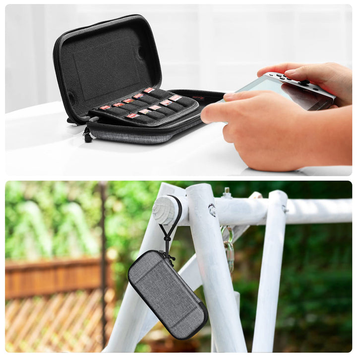 Fintie Slim Tasche Kompatibel mit Nintendo Switch/Switch OLED Modell - [Ultradünn] Stossfeste Hartsc