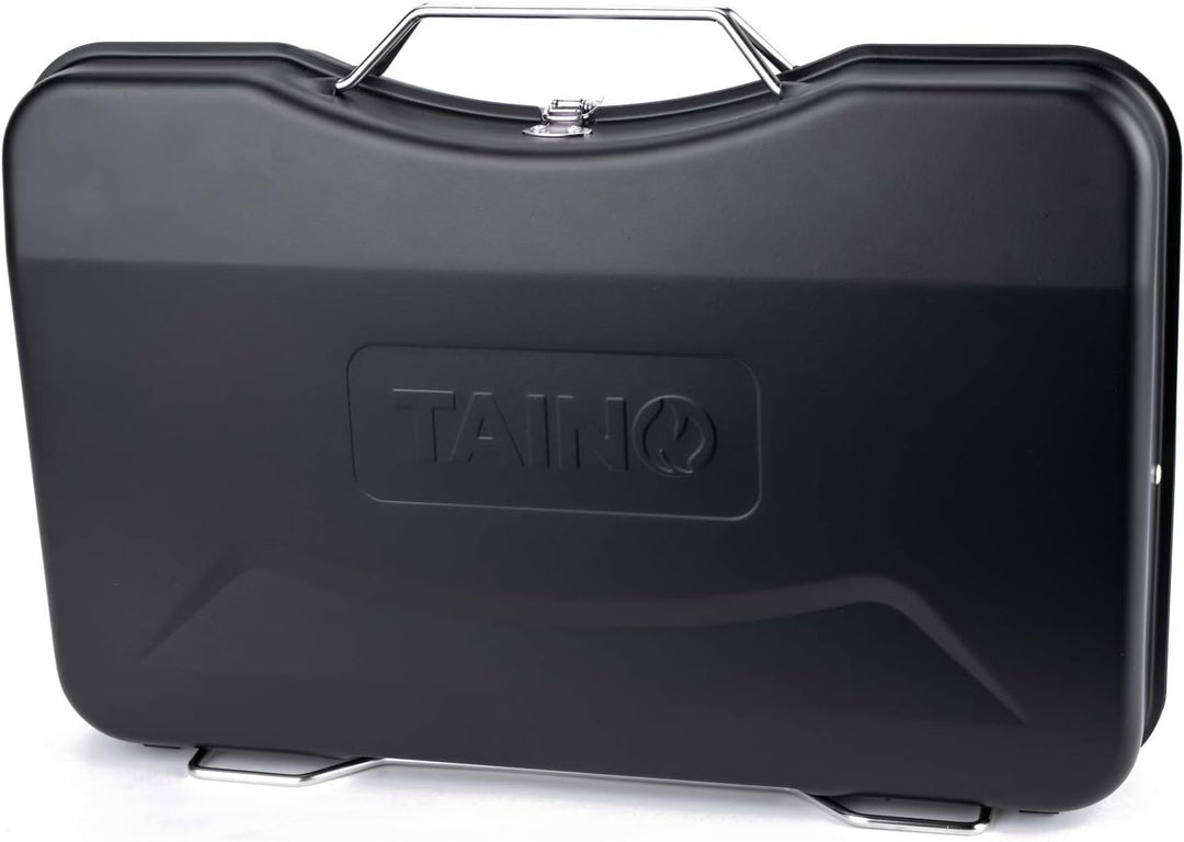TAINO MOX Holzkohlegrill BBQ Koffergrill Camping-Grill Kohlegrill Retro-Stil klappbar Griller tragba