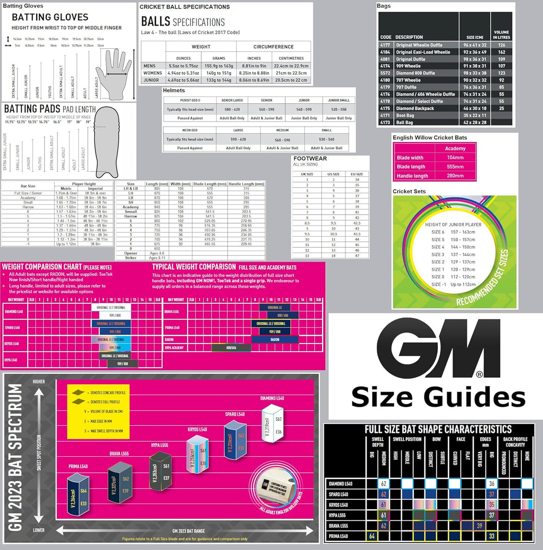 Gunn & Moore GCB26 G&M Football 2022 GM Cricketschläger Diamond 202 – Grösse 6, Diamant, Size 6 - Us
