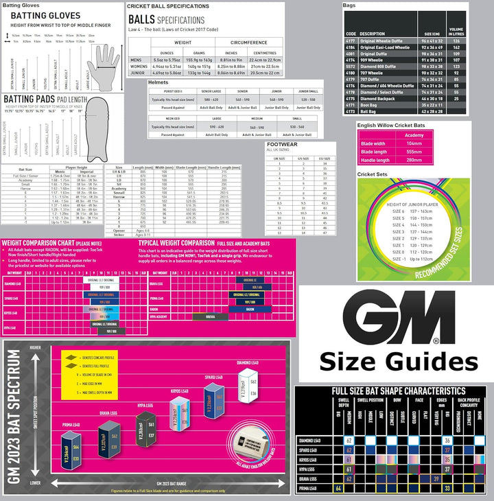Gunn & Moore GCB26 G&M Football 2022 GM Cricketschläger Diamond 202 – Grösse 6, Diamant, Size 6 - Us