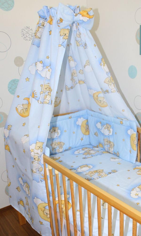 Himmel Vollstoff mit Himmelstange für Baby Kinder Bett Baumwolle Vollstoffhimmel D23, D23
