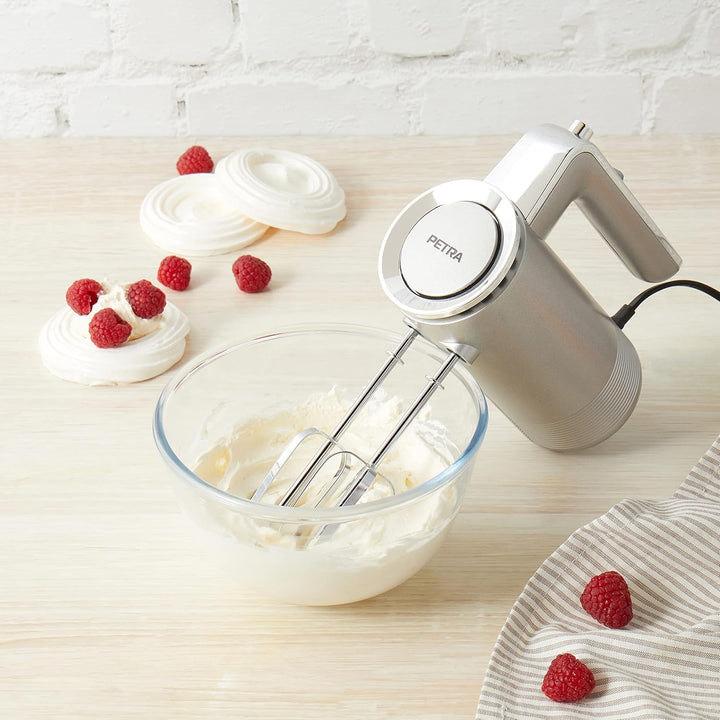Petra PT5250VDEEU10 Handmixer mit Aufbewahrungshalterung - elektrischer Handrührer Schneebesen mit 5