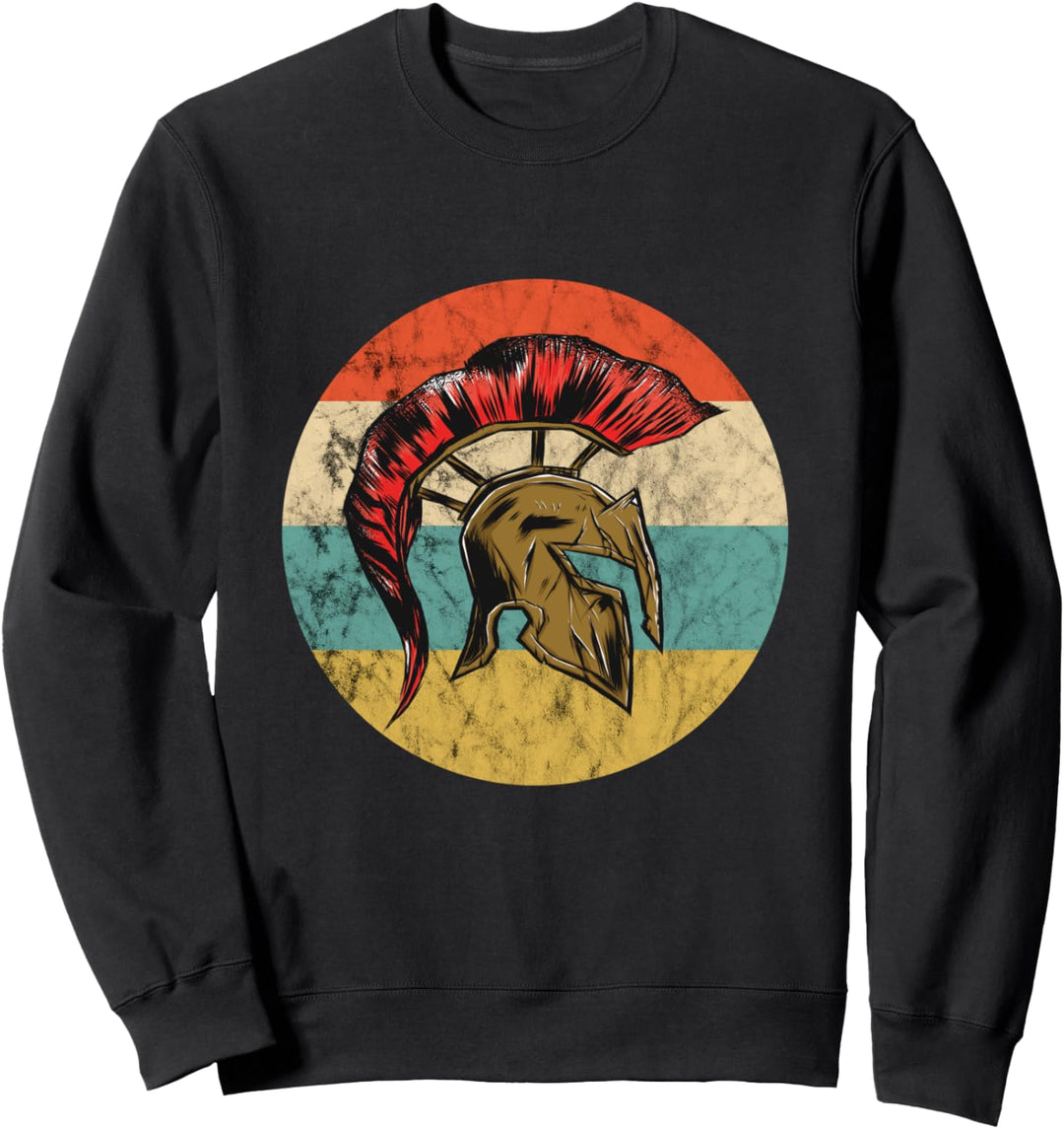 Spartaner Gladiatoren Krieger Sparta Helm Retro Sonne Sweatshirt