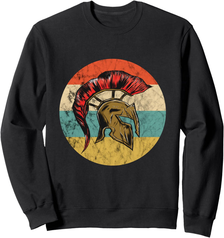Spartaner Gladiatoren Krieger Sparta Helm Retro Sonne Sweatshirt