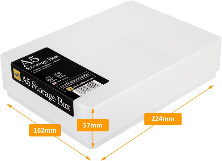 WestonBoxes A5 Kastenpfahl, stapelbare Bastelaufbewahrungsbox Einheit inkl. Kunststoff A5 Aufbewahru