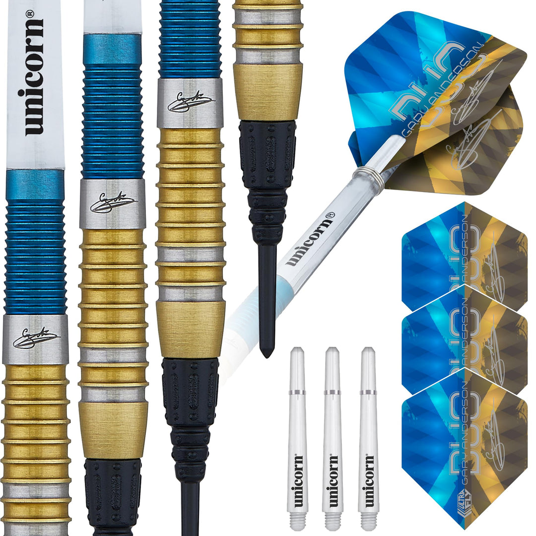 Unicorn Gary der Fliegende Schotte Anderson Duo Dartpfeile Set, blau, 20 g