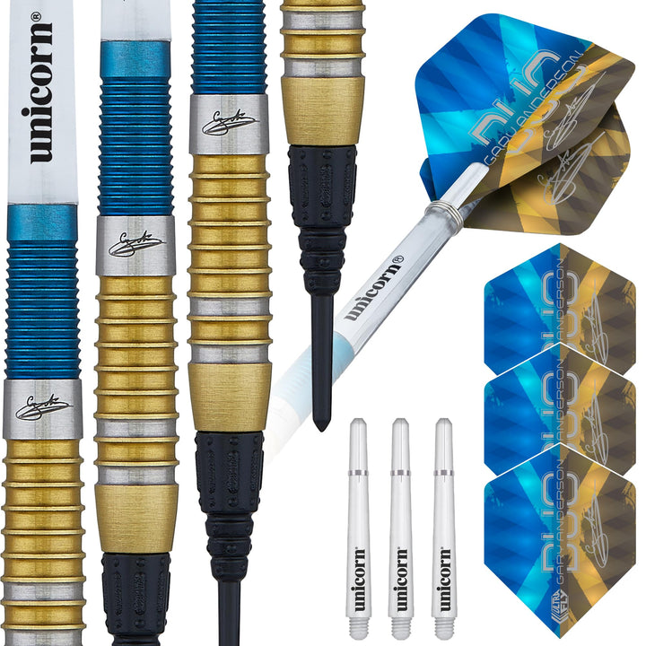 Unicorn Gary der Fliegende Schotte Anderson Duo Dartpfeile Set, blau, 18 g