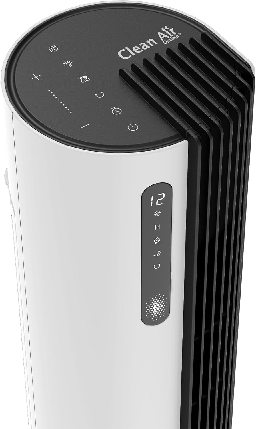 Clean Air Optima CA-407W Smart - Luxe Turmventilator - Luftbewegung: bis 500m³/h - Oszillation: 90º