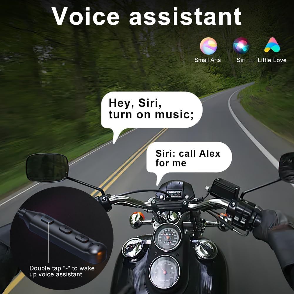 OBEST Motorrad Helm Headset, Bluetooth 5.3 Freisprecheinrichtung mit Aktiver Geräuschunterdrückung,