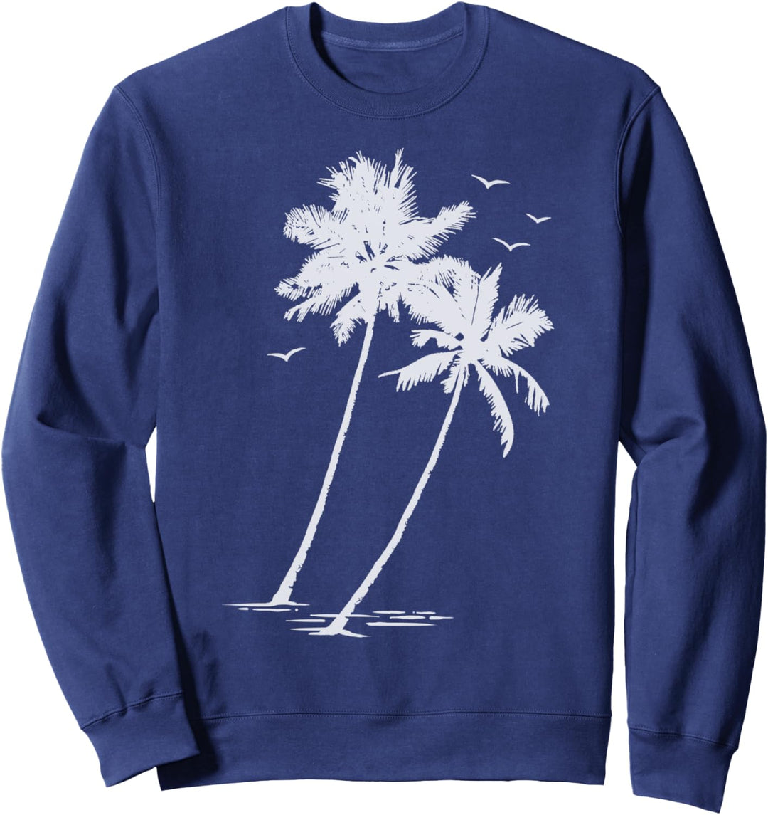 Two White Palms Tropical Beach Sweatshirt