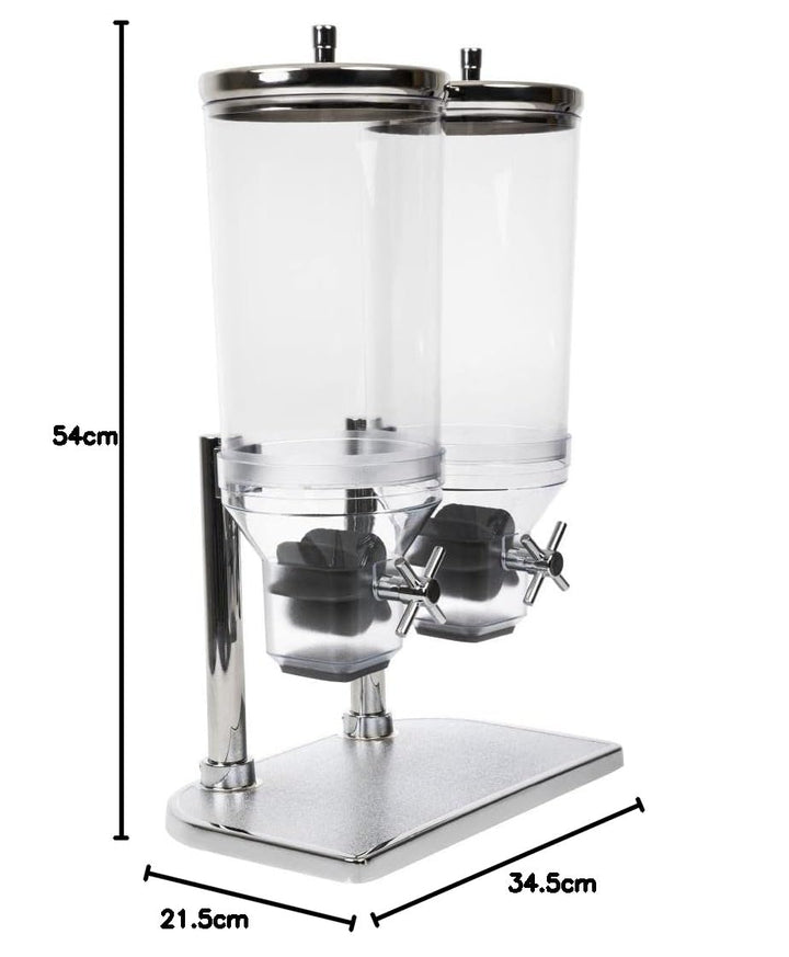 APS 11807 Cerealienspender Duo "FRESH+EASY", 22 x 35 cm, H: 52 cm, Behälter aus SA, Deckel aus 18/8