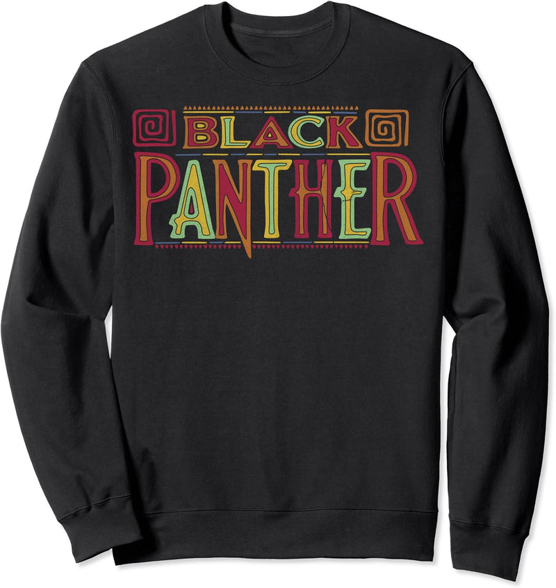 Marvel Black Panther Geometric Text Logo Sweatshirt