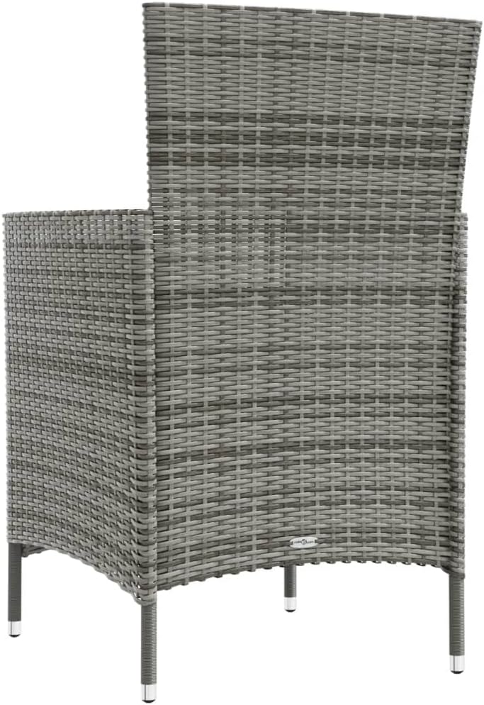 vidaXL 2X Gartenstuhl mit Kissen Gartensessel Essstuhl Stuhl Sessel Terrassenstuhl Balkonstuhl Garte