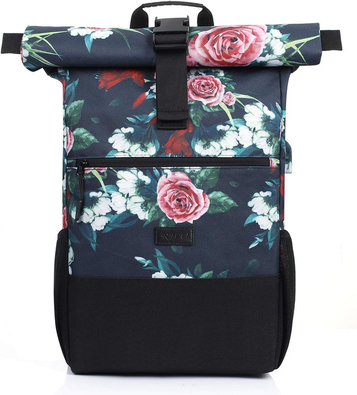 RJEU Rucksack Damen,Laptop Rucksack für 17.3 Zoll Laptop,Schulrucksack Frauen Mädchen Teenager mit U