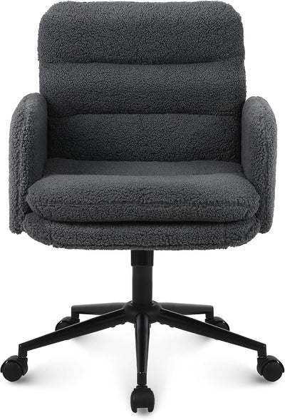 Youhauchair Schreibtischstuhl, Schminktisch Stuhl aus Kunstpelz, Bequemer Drehstuhl Schreibtisch Stu