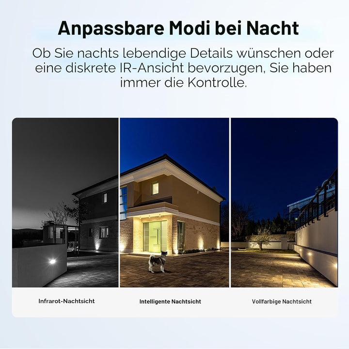 SONOFF CAM-B1P Outdoor-Überwachungskamera, 2K HD & Farbnachtsicht, 180° Panoramaansicht, KI-Menschen