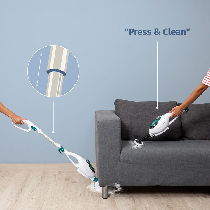 Di4 Steamclean Multi10 Max 10 in 1 Multifunktions-Dampfreiniger, 1500W, entfernt 99,9 Prozent der Vi
