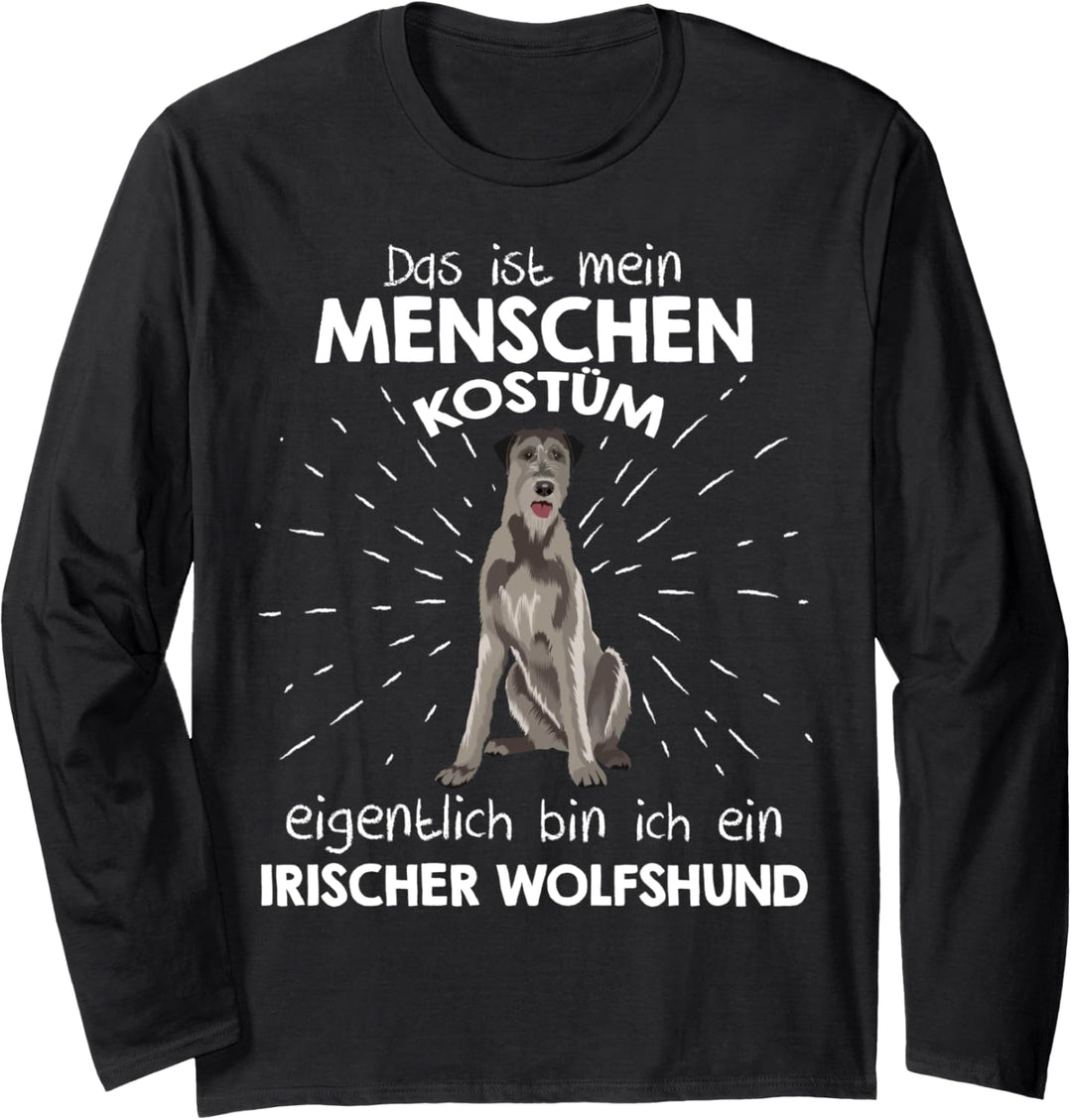 Mein Menschen Kostüm Bin ich ein Irischer Wolfshund Langarmshirt