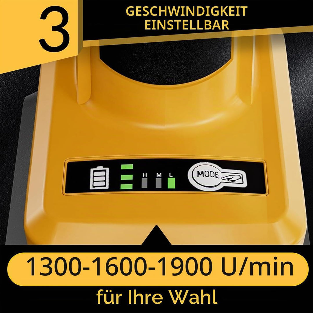 Kabelloser Blechknabber, Kompatibel mit DeWalt 20 V Akku, 3 Geschwindigkeiten Einstellbar Knabber, 3