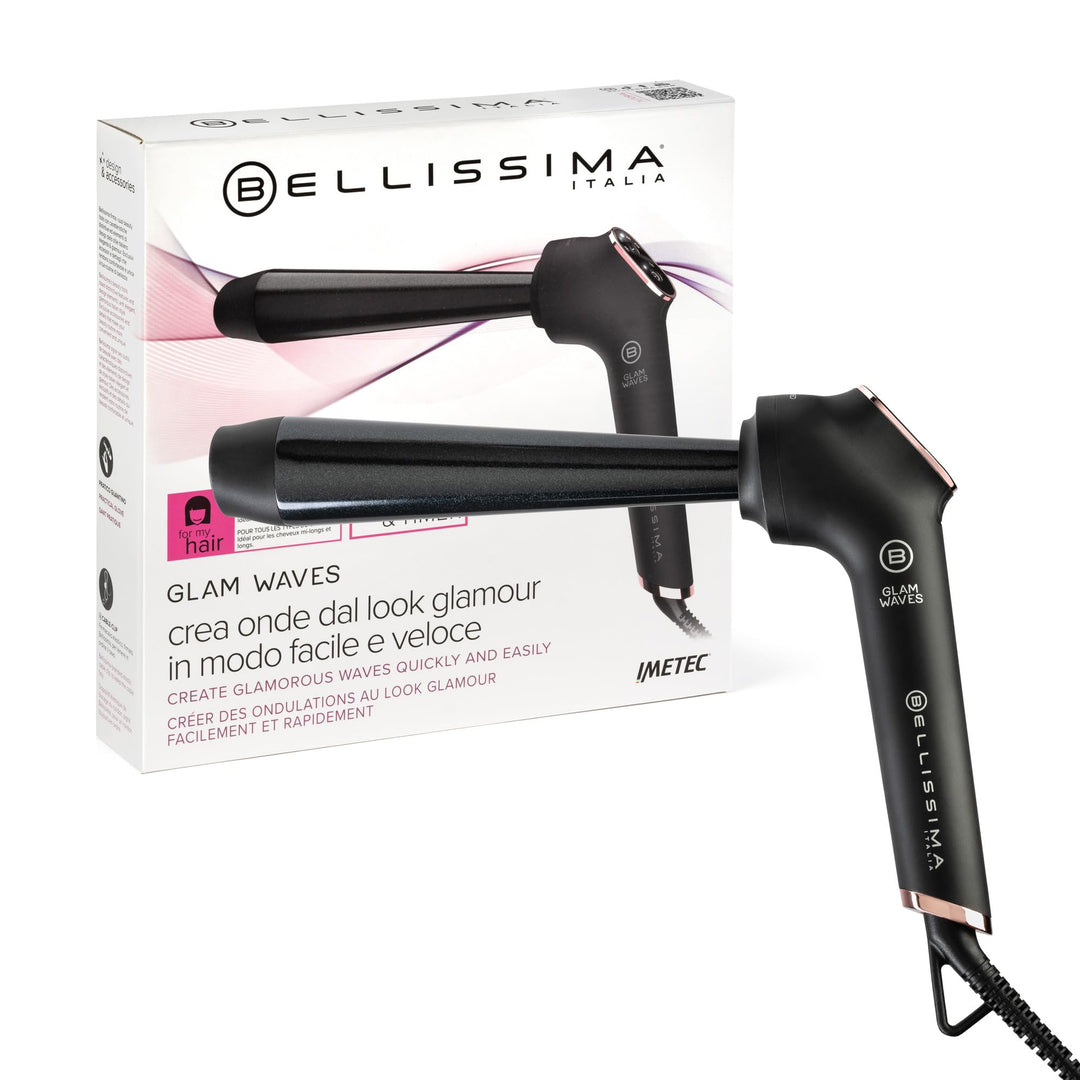 Bellissima Glam Waves, Lockenstab, konische Form, Display, 5 Temperaturen, Diamon-Keramik- und Kerat