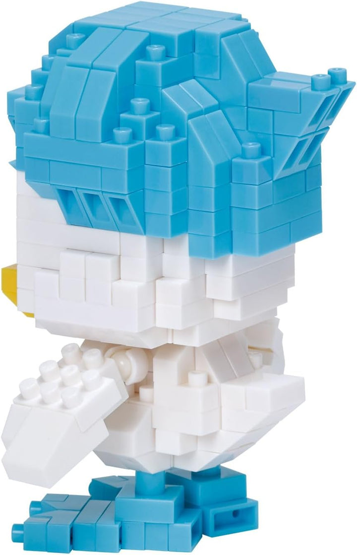Bandai - Nanoblock - Kwaks (Quaxly) - Pokémon - Mini-Bausteinfigur - Konstruktionsspiel - Bausatz fü