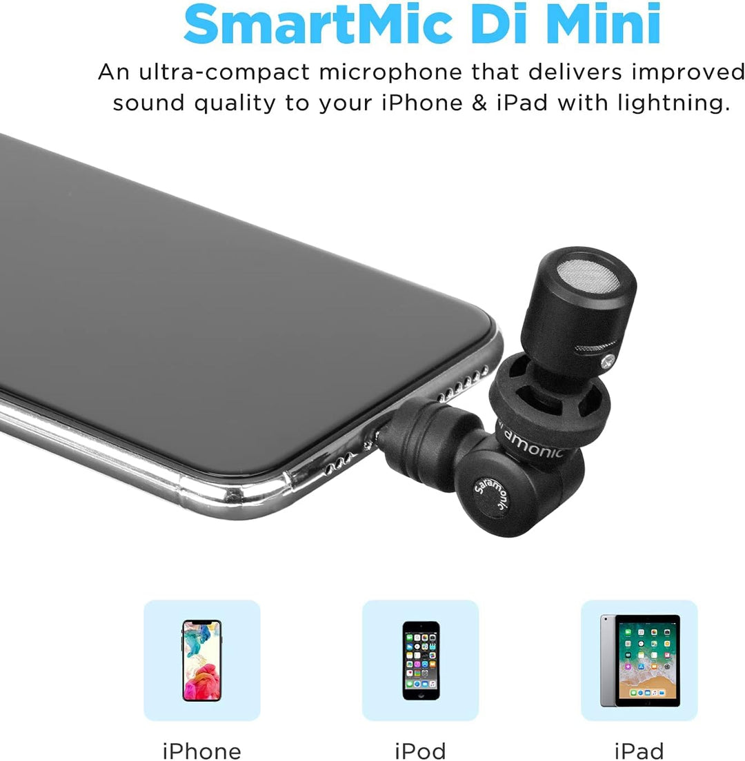 Saramonic Professional Mini-Plug-Play-Mikrofon Kompatibel mit IOS iPhone Smartphone Recording Broadc