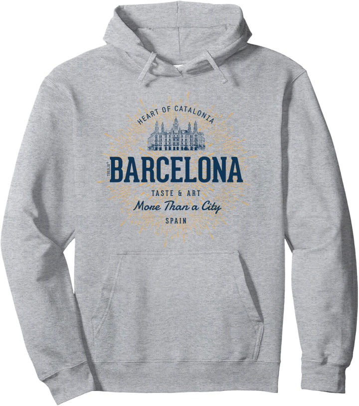 Spanien Retro-Stil Barcelona Vintage Pullover Hoodie