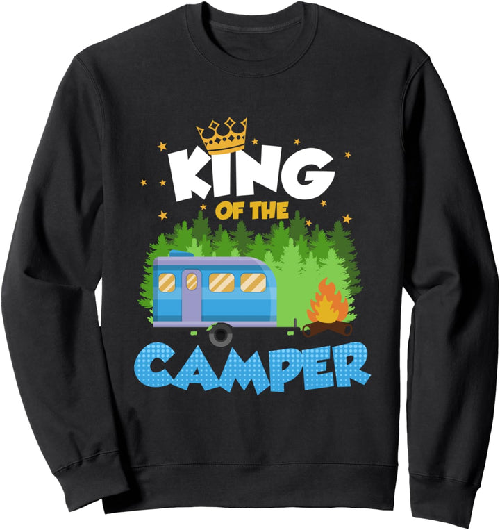 King of the Camper Campingshirt Geschenk Männer Camping Sweatshirt