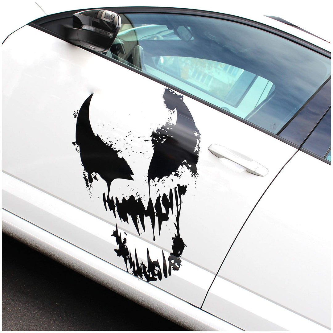 Finest Folia Skull Alien Monster Aufkleber Sticker Auto Boot Motorrad Caravan Dekor KX040 (Schwarz M