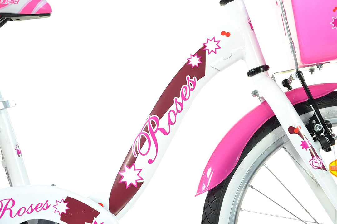 SCH Girls Bicycle Roses Children's Bicycle 20" (6-10 years) Weiss, 20" (6-10 years) Weiss