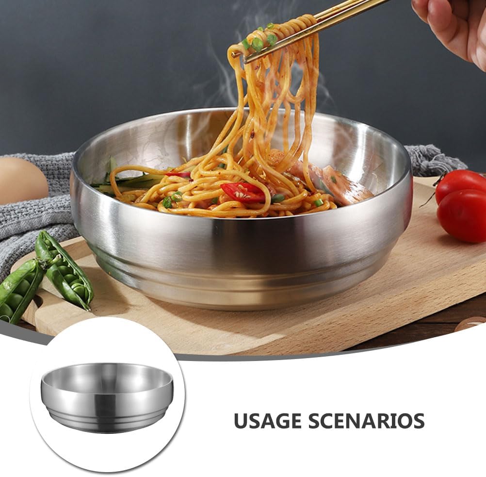 Edelstahl Sch¨¹ssel Doppelwandige Anti ?e Sch¨¹ssel 19cm Servierschalen R¨¹hrsch¨¹ssel Suppensch¨¹ss