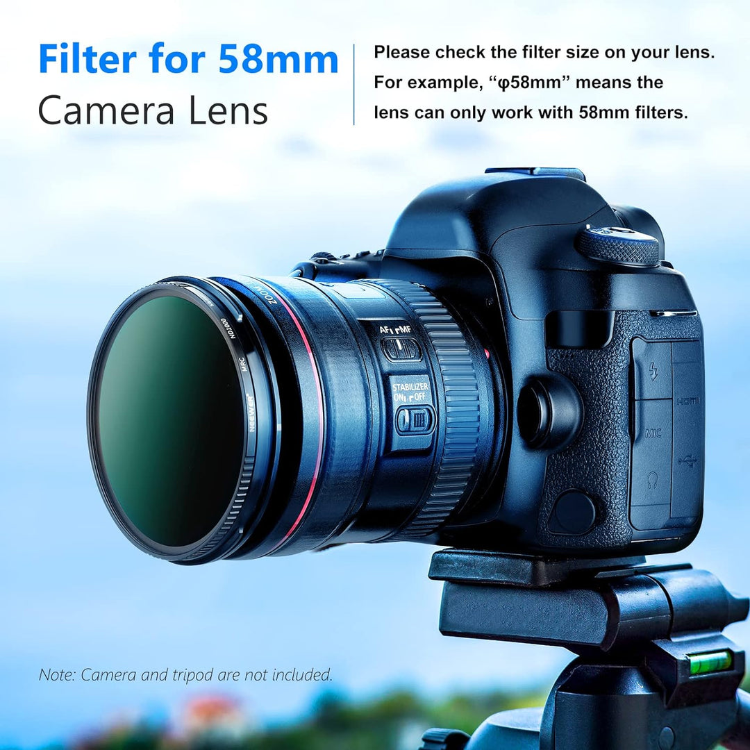 NEEWER 58mm Graufilter ND1000 (10 Stops) ND Filter mit Nanobeschichtungen/optisch HD Glas/ultradünne