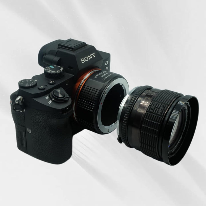 PHOLSY OM auf E Mount Adapter, Objektivadapter Kompatibel mit Olympus Zuiko OM Objektiv auf Sony E K