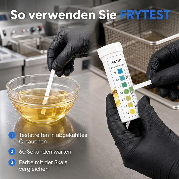 Öl-Teststreifen – schnelle FFA-Kontrolle – optimale Qualität – 100 Stück